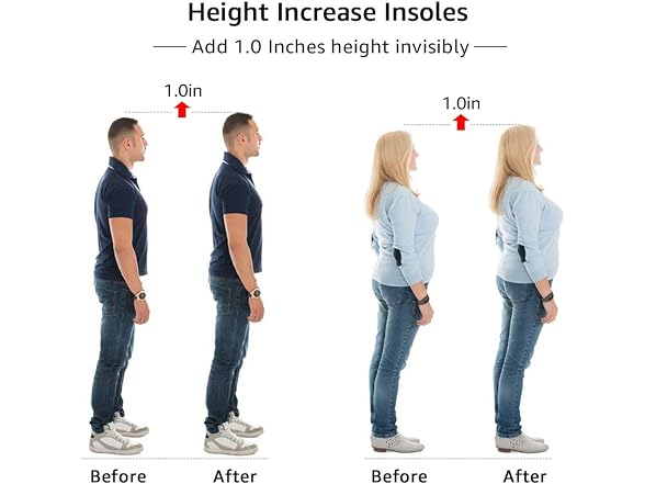 SQHT Gel Height Increase Insoles Small