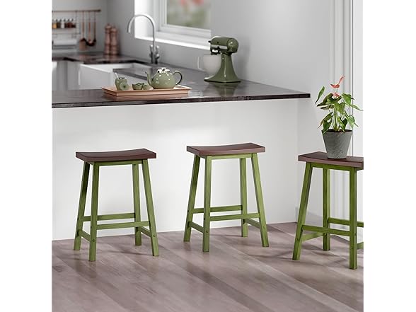 Winsome Satori Saddle Seat 24In Counter Stool Rustic