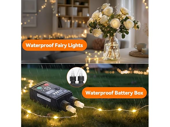 Lakumu B0F66RLK4H Rechargeable Fairy Lights Batt