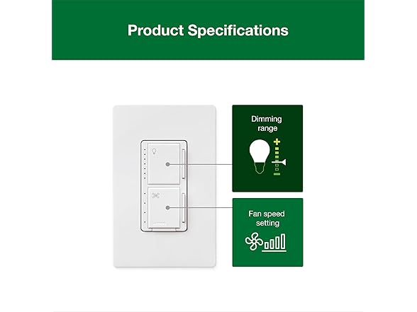 Lutron Maestro Fan Control & Light Dimmer for LEDs