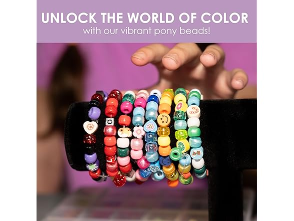 3,024 Pcs Pony Beads Crafting Kit