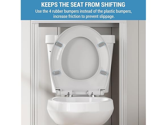 OUTLANE Round Toilet Seat, Soft Close Toilet Seat