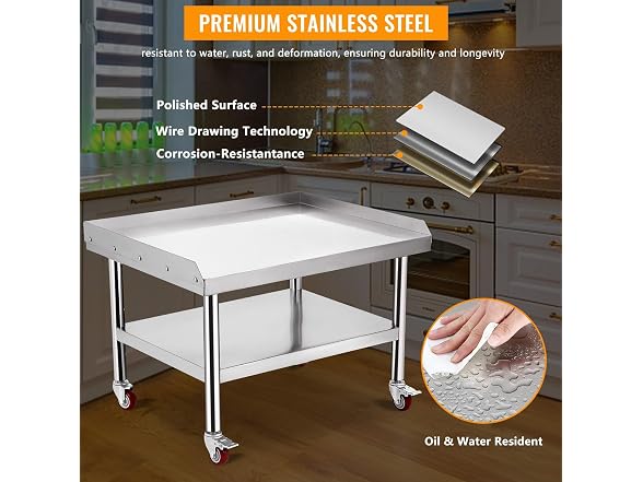 Equipment Grill Stand Table Stainless Steel 24x28x24