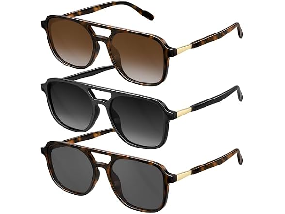 Konqkin Retro Aviator Sunglasses