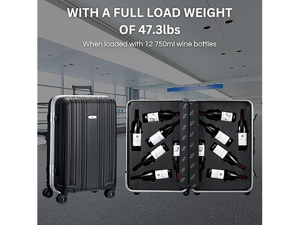 Wine Bottle Suitcase Aluminum (12 Bottles)
