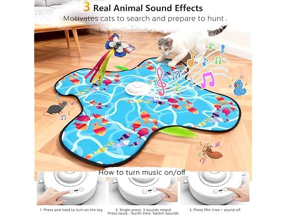 Tlaijiang Touch Activated Cat Toy