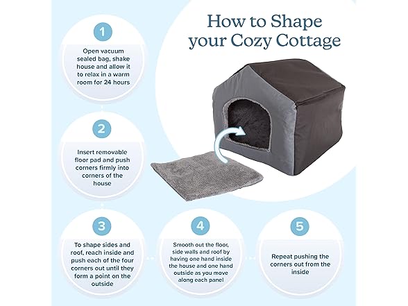 Dog House - Indoor Dog House with Removable Cushioned Pad