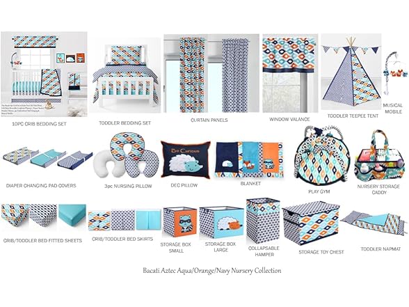2Pk Cotton Crib/Toddler Bed Sheets, Aqua