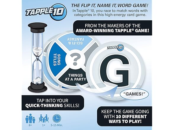 USAOPOLY Tapple 10 Featuring 10 Different Games