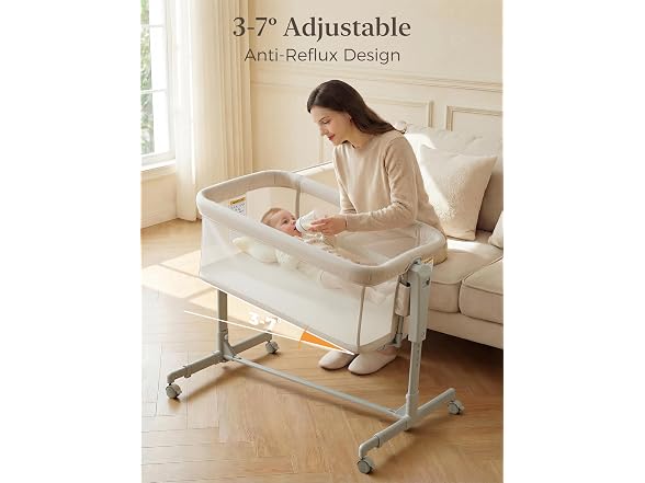 ONTHEWEI 3 in 1 Baby Bassinet Bedside Sleeper