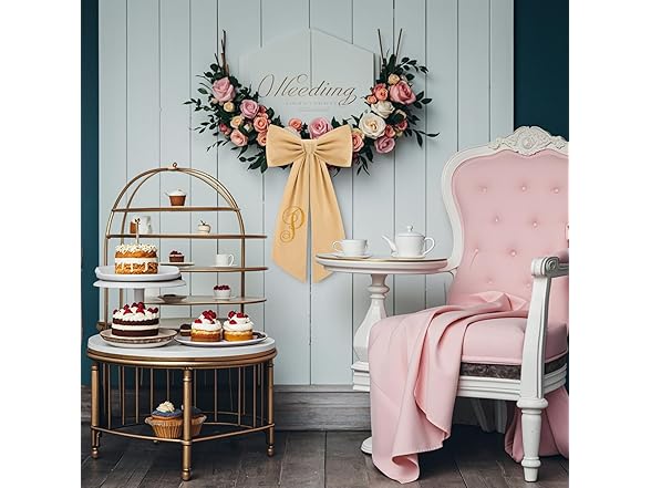 Yicentdp 2 Pcs Burlap Wreath Sash