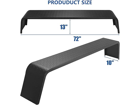 CHEINAUTO Heavy Duty Steel Diamond Plate Tandem Axle Trailer Fenders 72-7/8"x10-1/4"x13" (Fit 13"-15" Tires) - 2 Pcs