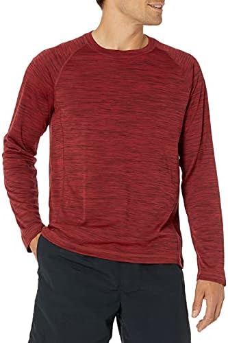 Amazon Essentials Men's Long-Sleeve Quick-Dry UPF 50 Swim Tee, Red Heather, XX-Large