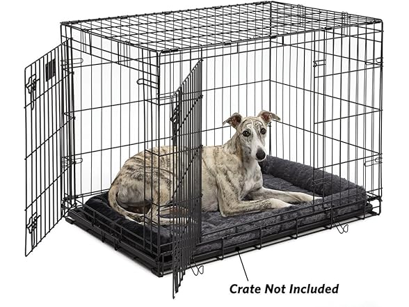 New World Gray Faux Fur Bolster Dog Bed