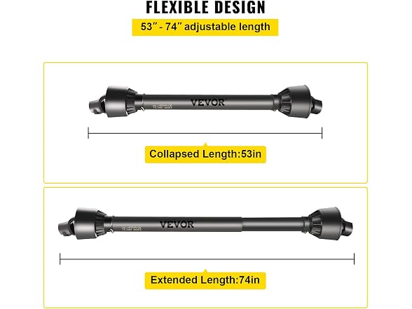 VEVOR 51"-75" Brush Hog PTO Shaft