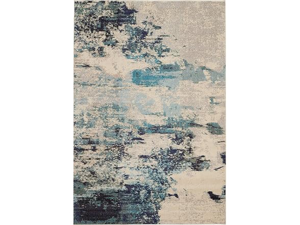 Nourison Home Celestial Ivory Teal 7x10