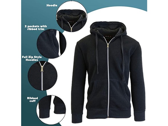 Boys Fleece-Lined Zip Sweater Hoodie