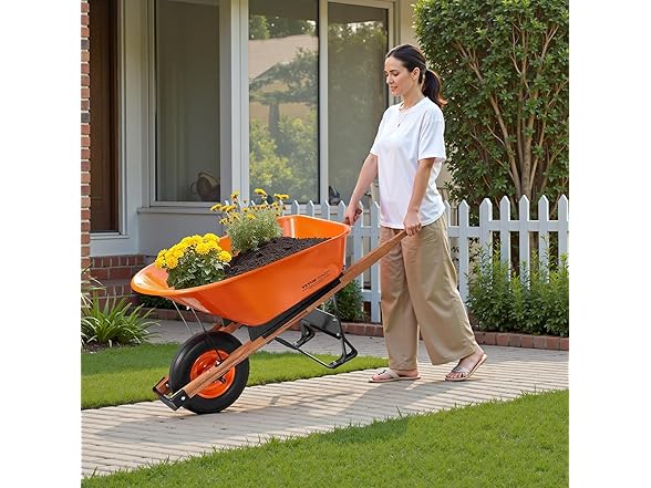 VEVOR Wheelbarrow Cart, 6 Cu. Ft.