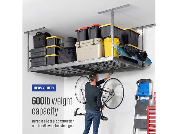 SafeRacks Gray 4x8 Overhead Storage Rack