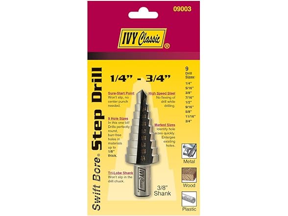 Ivy 9003 9 Hole Step Bit