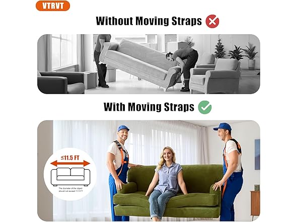 Moving and Lifting Straps with Padded Vest