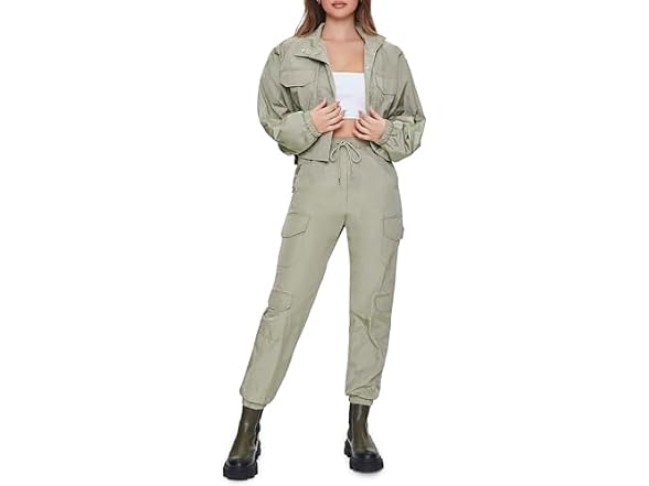 Forever 21 (M) Windbreaker Cargo Joggers