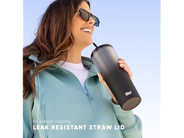 Simple Modern Plastic Tumbler with Lid and Straw  24oz | Winter White