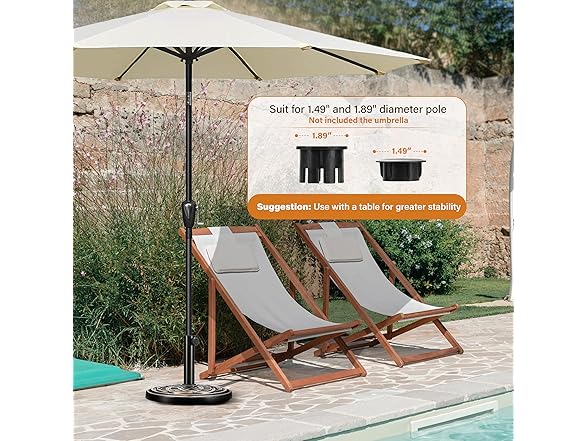 InfiniPower Heavy Duty Umbrella Base