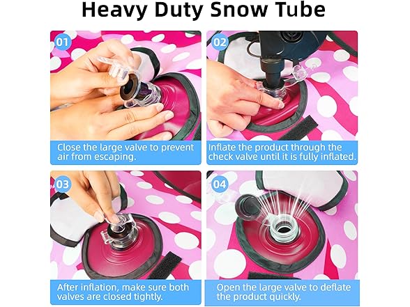 ASKPULION Snow Tube for Sledding Heavy Duty