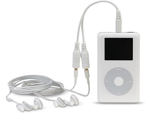 Belkin AUX Audio Cable Splitter, 3.5mm, White