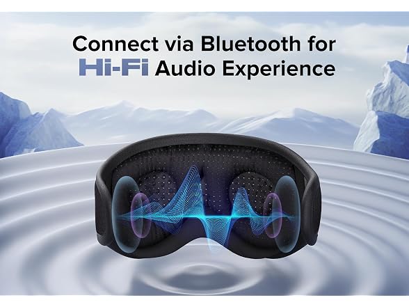 TOPOINT Sleep Mask w/BT Headphones