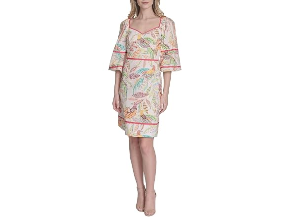 Vince Camuto Women Half Sleeve Sweetheart Dress