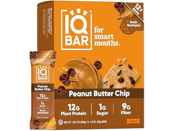 24CT IQBAR Clean Plant Protein Bars- Your Choice