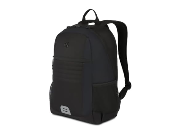 SwissGear Intro Laptop Backpack, Black, 17.5”x12”x6”