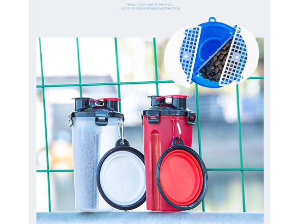 2-in-1 Pet Water & Food Bottle