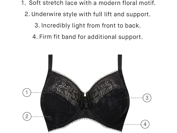 Chantelle Womens Day to Night Unlined Full Coverage Bra (32D)