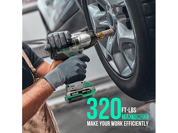 LiTHELi 20V Cordless Impact Wrench 1/2 inch