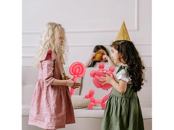 HYKJNBW 100Pcs Pastel Red 260 Balloons