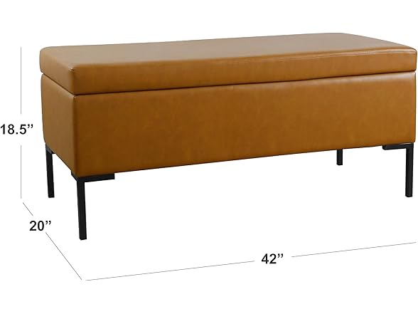 HomePop Upholstered Storage Bench