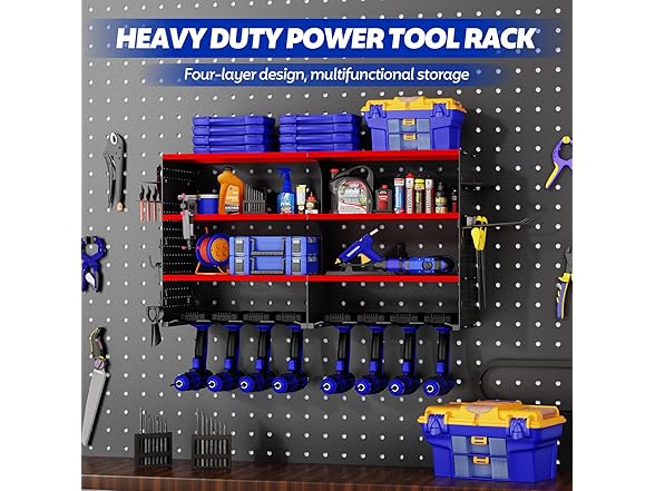 Power Tool Organizer Wall Mount 4 Layer