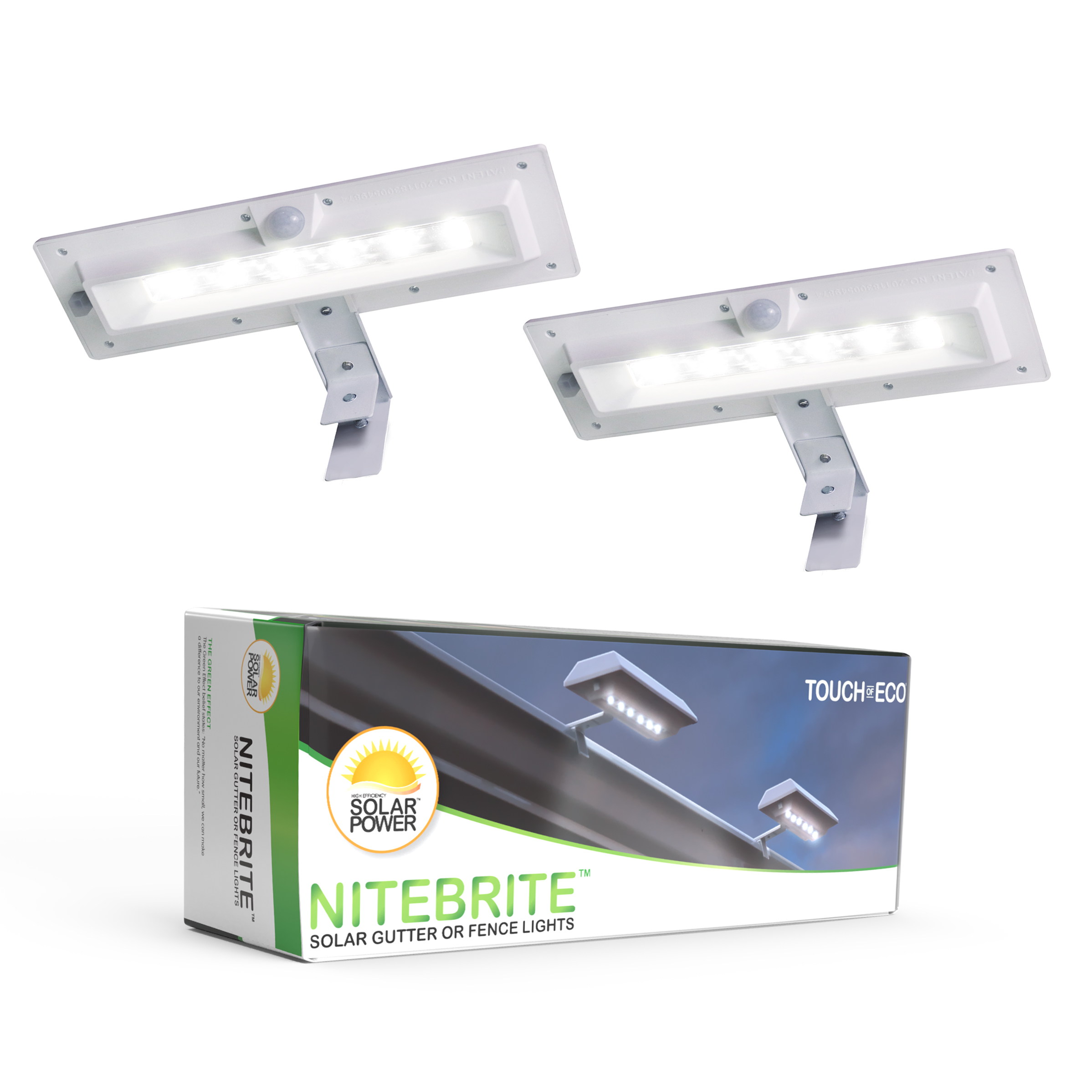Solar Motion Detector Outdoor LED Lights - 2 Pack - Gallery 8