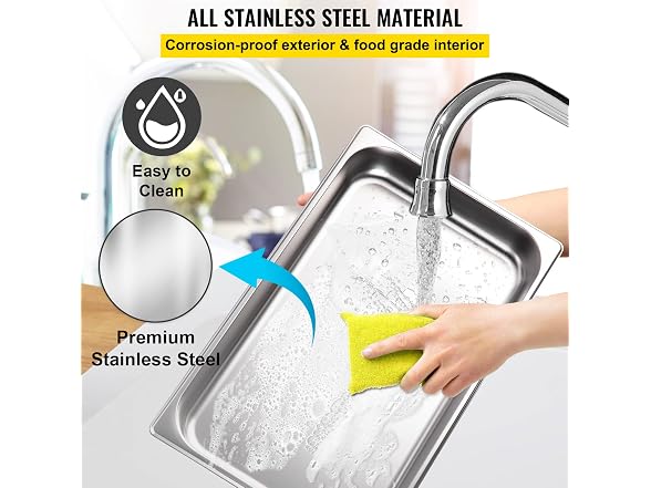 Commercial Food Warmer, Full-Size 1 Pot Steam
