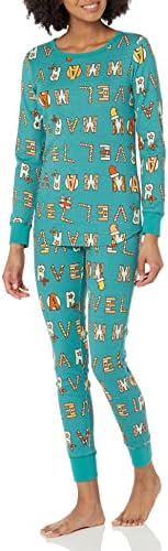 Amazon Essentials Disney | Marvel | Star Wars Women's Snug-Fit Cotton Pajama Sleepwear Sets, Festive Marvel, X-Small