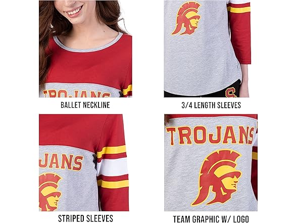 TROJANS L/S Assist Tee Cardinal Red (Small)