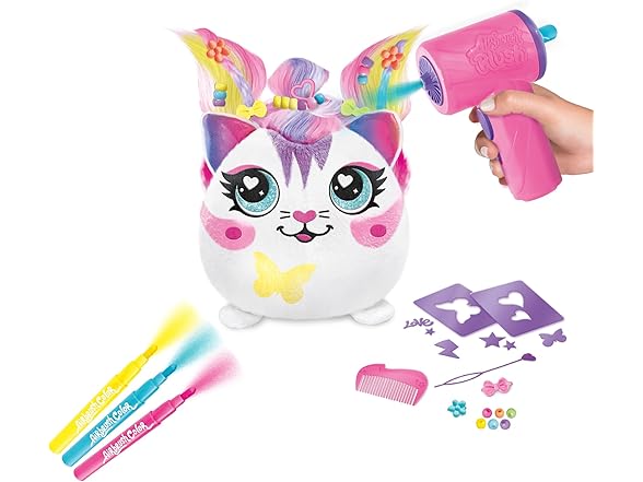 Canal Toys Airbrush Plush Hair’iffic Squishy Kitty