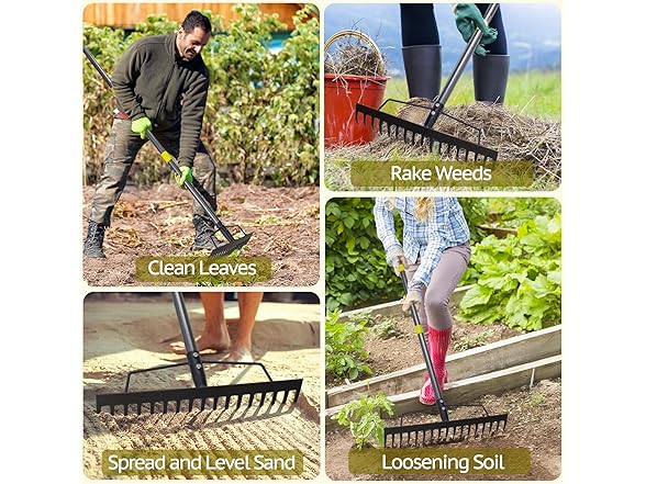 Angogoo Heavy Duty Metal Rakes
