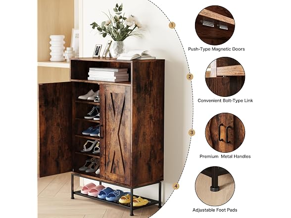 PROXRACER 7-Tier Shoe Cabinet, 24 Pair