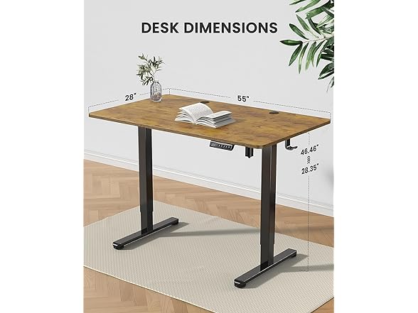 ErGear  Standing Desk, Vintage Brown