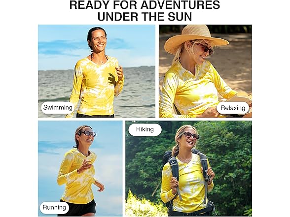 Kanu Surf Women's LS UPF50 Swim Top Yellow (XL)