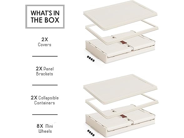 STORAGEBUD 2 Tier Large Stackable Storage Bins